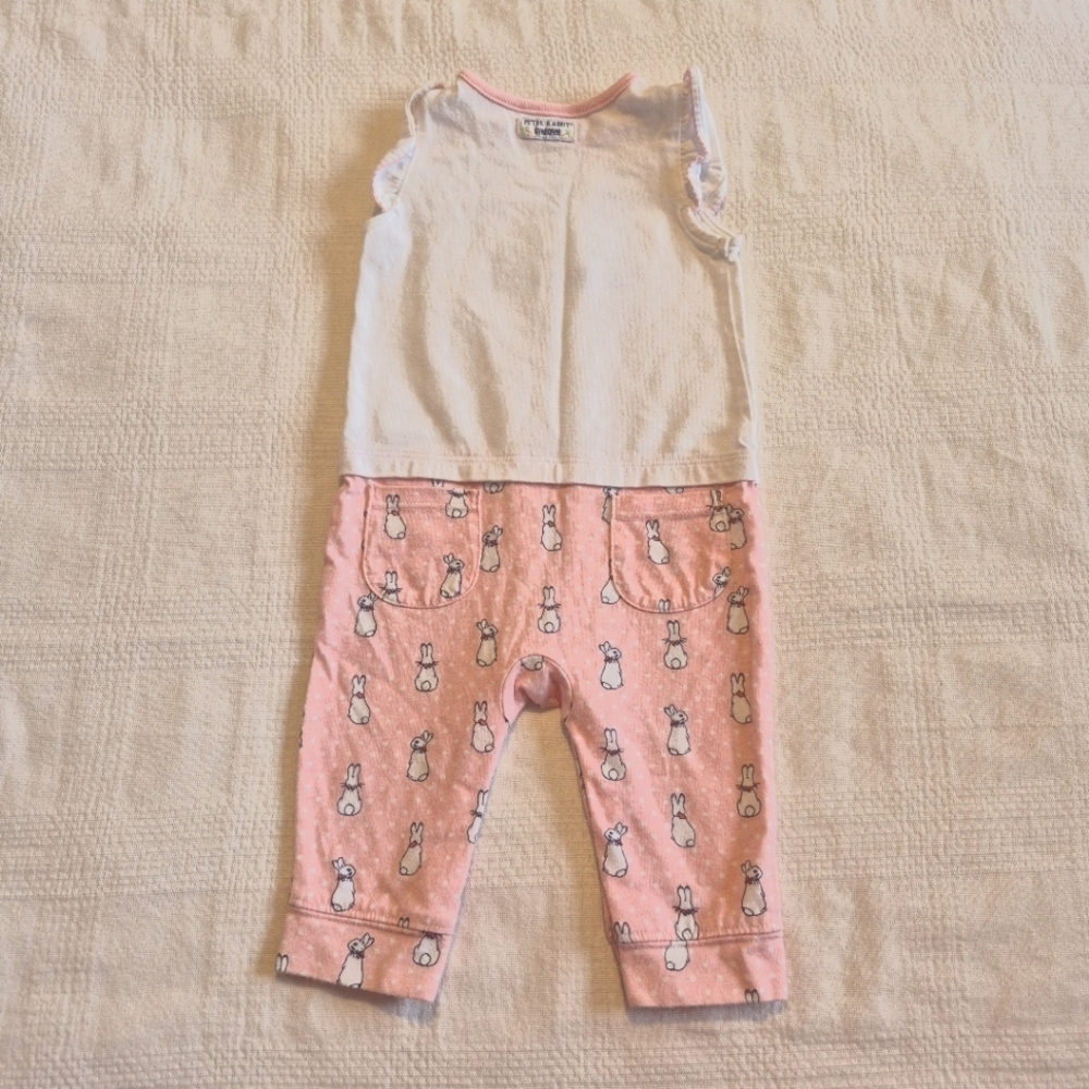 Gymboree girls 3-6 months Easter romper Peter Rabbit 1st Easter VGUC - Picture 9 of 10
